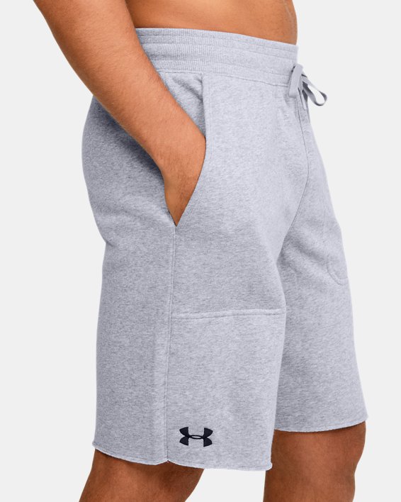 Men's UA Hustle Fleece Shorts, Gray, pdpMainDesktop image number 3